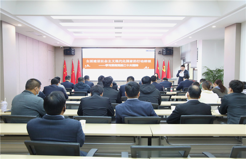 为深刻领会中共二十大召开的重大意义,准确把握中共二十大的精神实质，安徽公司党支部于2022年11月15日召开学习党的二十大报告专题会议，特邀请安徽省委宣讲团副团长肖文婷同志作专题授课